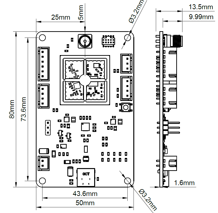 Argos Demonstration Board – Mechanical Characteristics